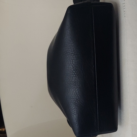 Madewell Small Drawstring Transport Black Leather Bucket Crossbody Tote Bag - Picture 3 of 15